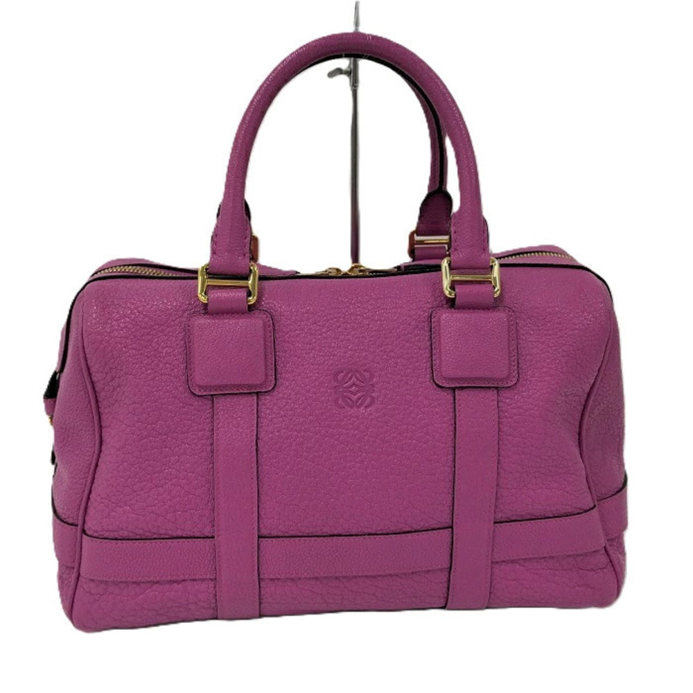 Loewe Paseo Handbag Leather Purple
